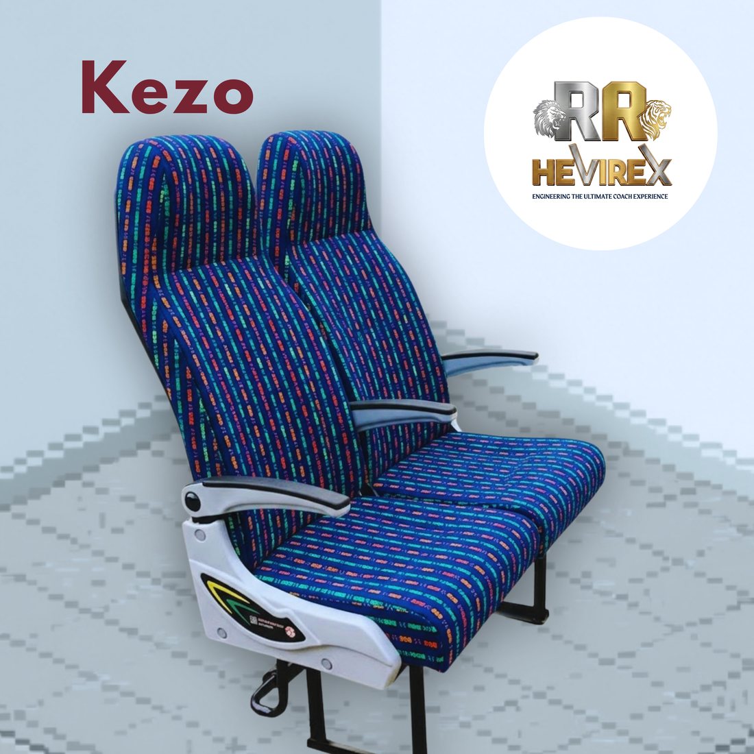 Kezo 3+2 commercial standard bus seat, also known as Jeeva Type, RR Hevirex Coach Builders Karur
