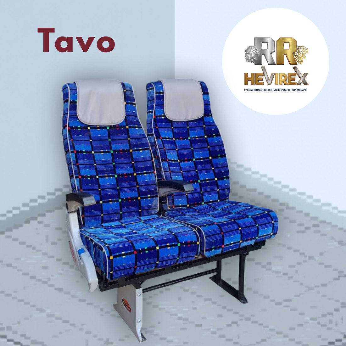 Tavo 2+2 pushback bus seat, Omni bus series, RR Hevirex Coach Builders Karur