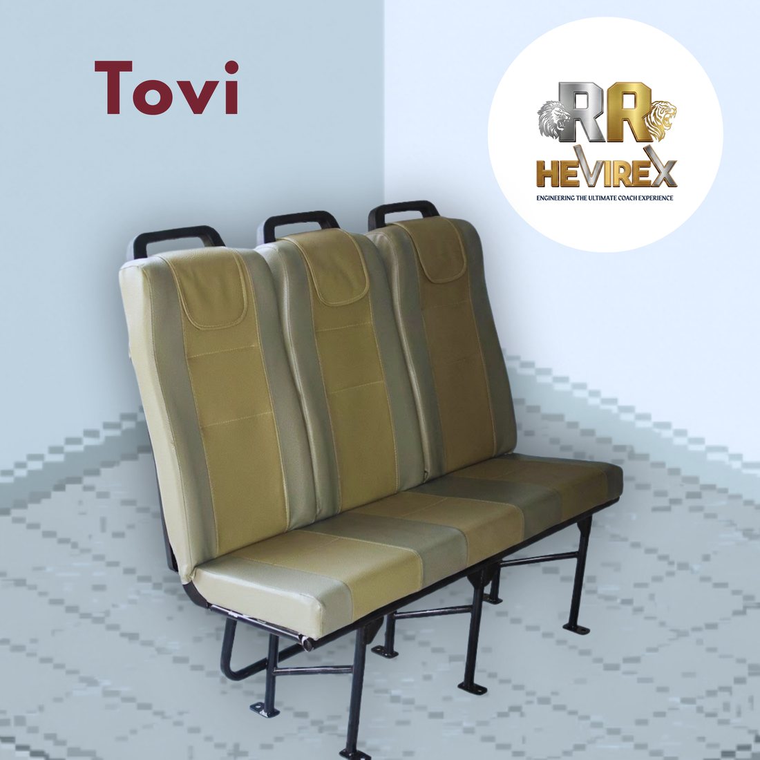 Tovi 3+2 institutional standard bus seat, RR Hevirex Coach Builders Karur